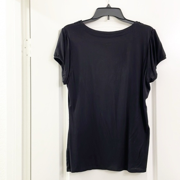 Dress Barn black floral top - Picture 2 of 3